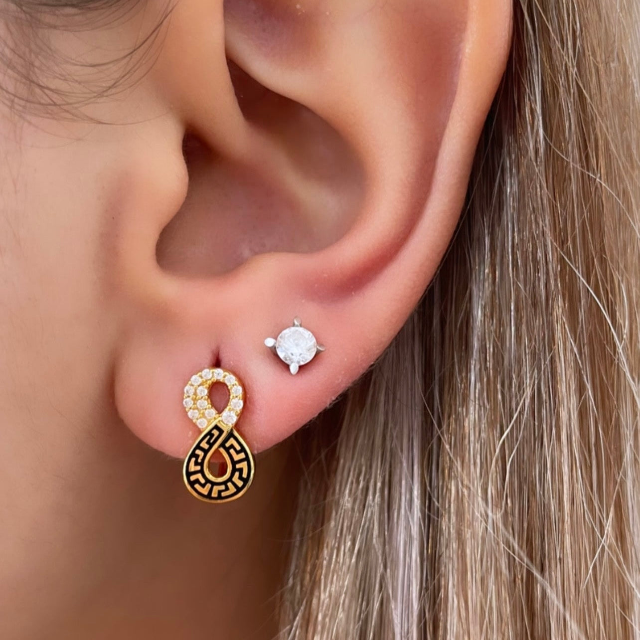 21k Infinity Earrings
