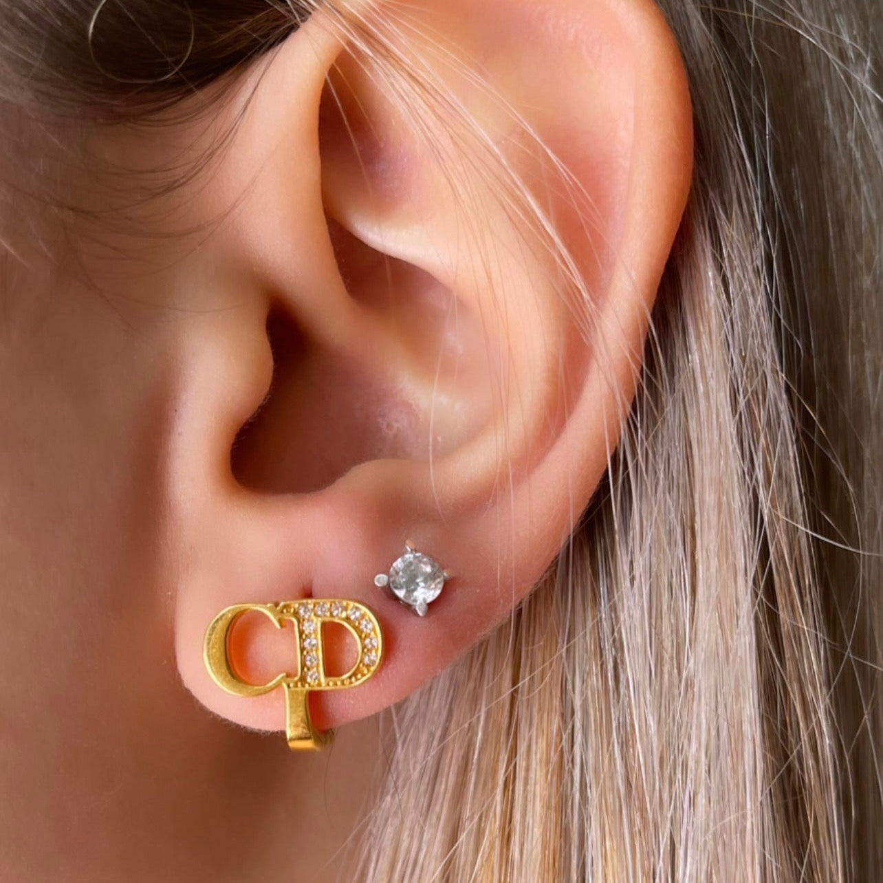 21k Christian Dior Earrings