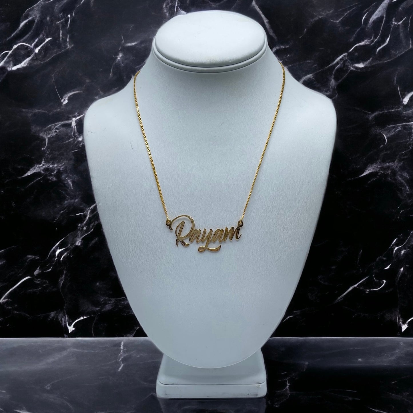 21k Name Plate Necklace