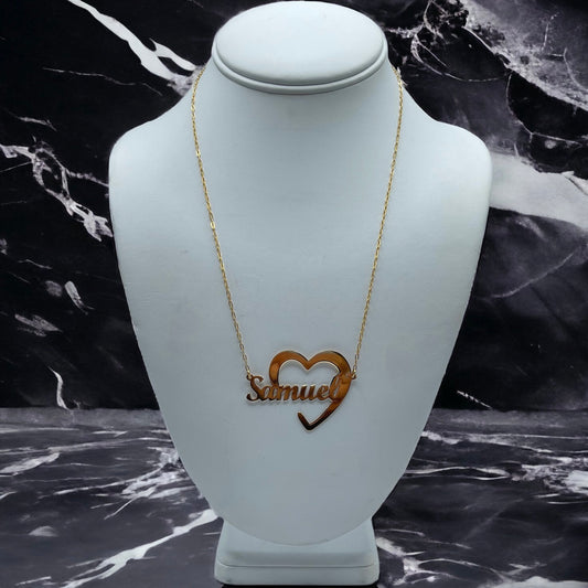 Single Name Plate Necklace