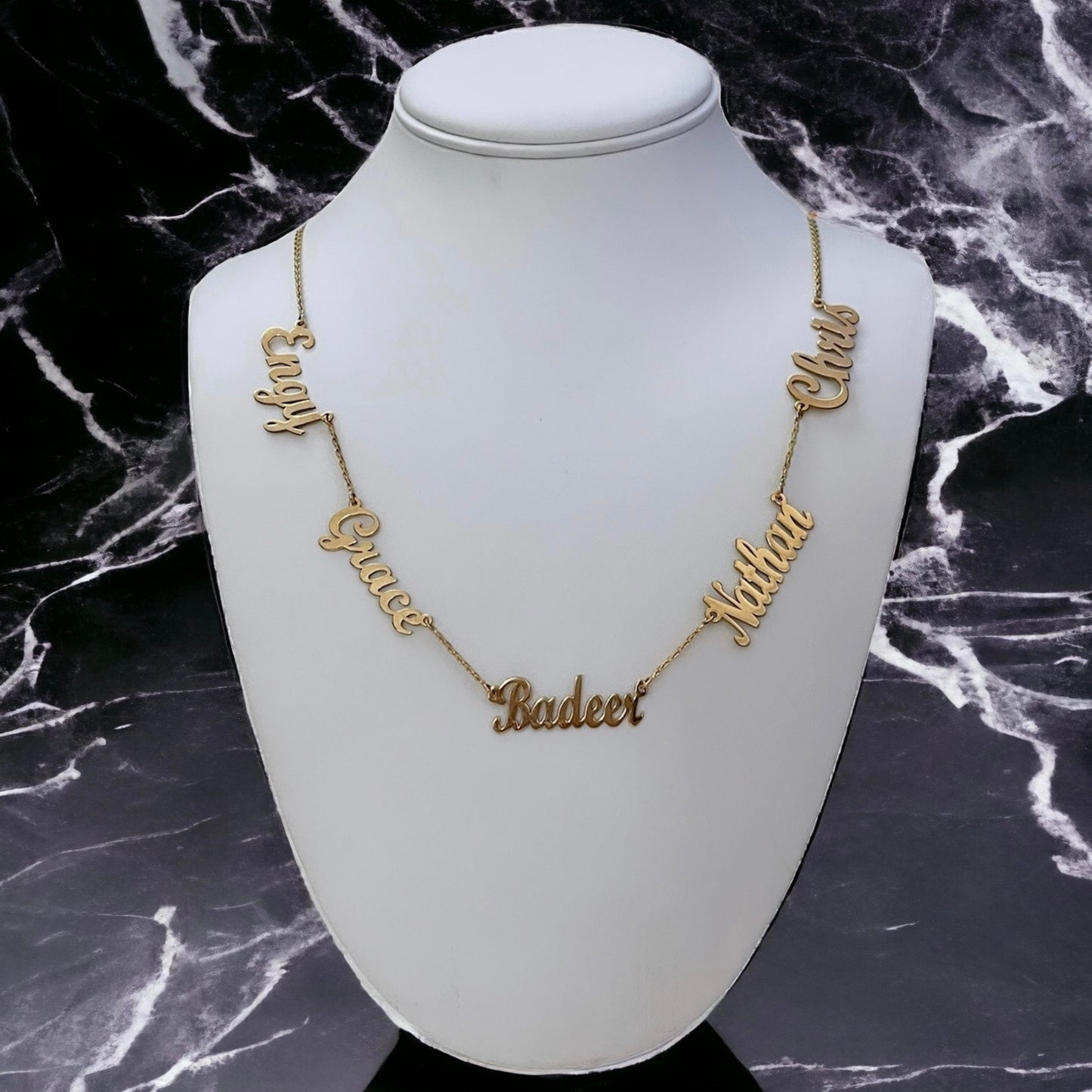 Multiple Name Plate Necklace
