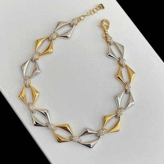 18k White & Yellow Gold Bracelet